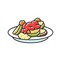 briam greek cuisine color icon vector illustration