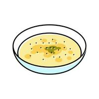 avgolemono soup greek cuisine color icon vector illustration