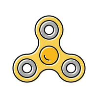 fidget spinner fidget toy color icon vector illustration