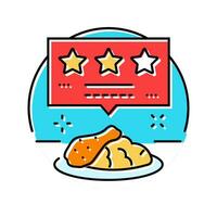 food critic restaurant chef color icon vector illustration