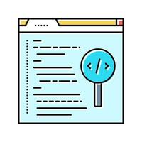 code review software color icon vector illustration