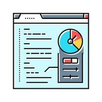 performance optimization software color icon vector illustration