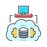 serverless architecture software color icon vector illustration