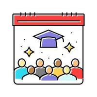 campus events college teacher color icon vector illustration