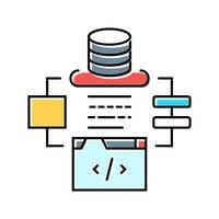 software architecture color icon vector illustration