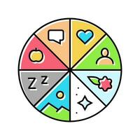 wellness coaching mental health color icon vector illustration