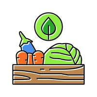 orgánico Produce verde vivo color icono vector ilustración