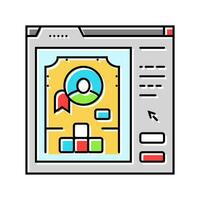 user interface design game color icon vector illustration