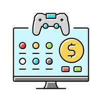 monetization game development color icon vector illustration