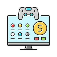 monetization game development color icon vector illustration