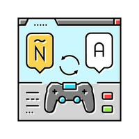 localization game development color icon vector illustration