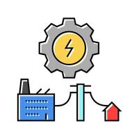 power grid efficient color icon vector illustration