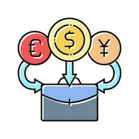 mutual funds financial advisor color icon vector illustration