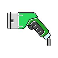 ev charging plug electric color icon vector illustration