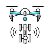 telecommunication drone color icon vector illustration