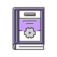 instruction manuals technical writer color icon vector illustration