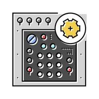 avionics testing aircraft color icon vector illustration