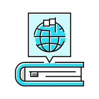 content localization technical writer color icon vector illustration