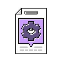 technical review color icon vector illustration