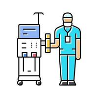 dialysis technician dialyzer color icon vector illustration