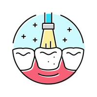 fluoride treatment dental procedure color icon vector illustration