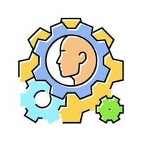 progress gears motivation color icon vector illustration