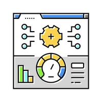 performance testing analyst color icon vector illustration