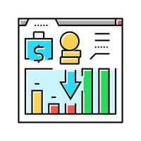 income statement color icon vector illustration