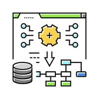 system deployment analyst color icon vector illustration