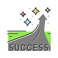 success road motivation color icon vector illustration