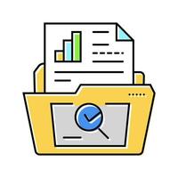 use case analysis color icon vector illustration