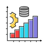 performance tuning database color icon vector illustration