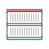 tablero de circuitos prototipos electrónica color icono vector ilustración