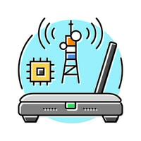 rf technology electronics color icon vector illustration