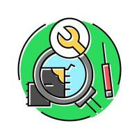 troubleshooting devices electronics color icon vector illustration