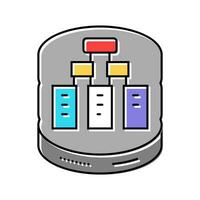 database design color icon vector illustration