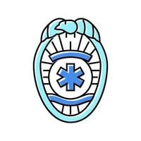 emt Insignia ambulancia color icono vector ilustración