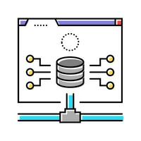 database connectivity color icon vector illustration