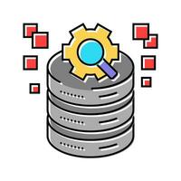 query optimization database color icon vector illustration