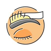 eyebrow hair removal female color icon vector illustration