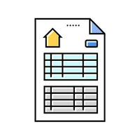 building specifications architectural drafter color icon vector illustration