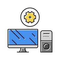 computer maintenance repair color icon vector illustration