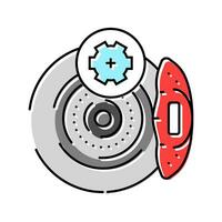 brake pad replacement car mechanic color icon vector illustration