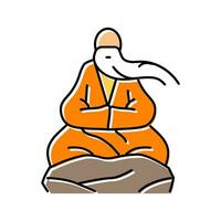 daoist sage taoism color icon vector illustration