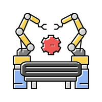 industrial automation mechanical engineer color icon vector illustration