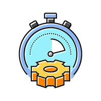 workflow optimization manufacturing engineer color icon vector illustration