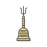 daoist bell taoism color icon vector illustration
