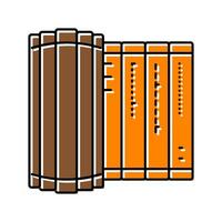 bamboo scroll taoism color icon vector illustration