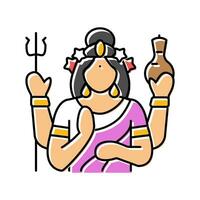 mohini god indian color icon vector illustration