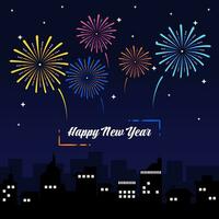 New Year Celebration with Firework vector